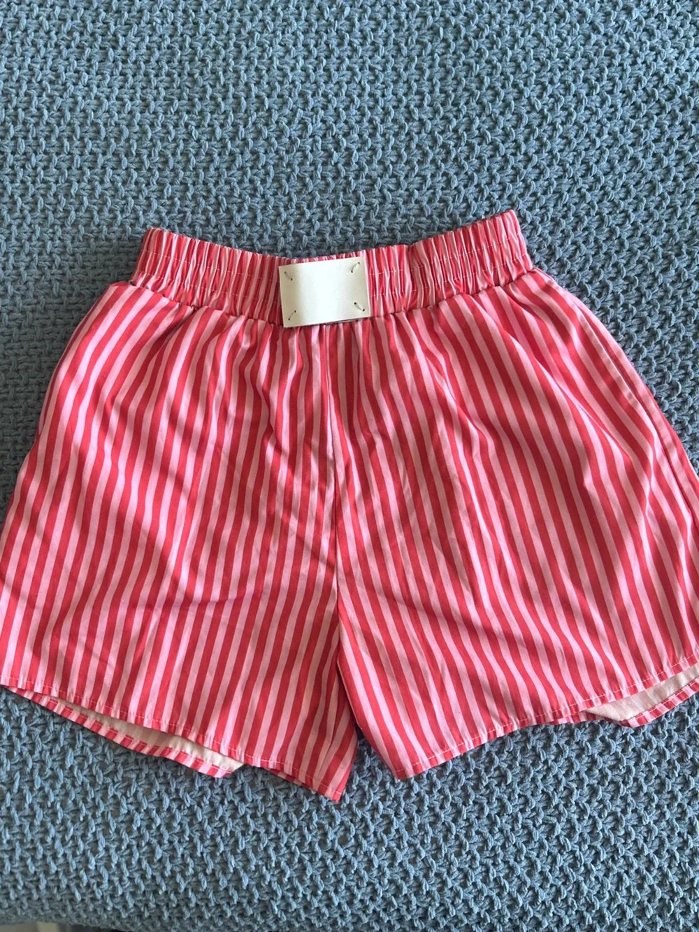 Amazon Kids Pink and White Striped Diaper Cover Shorts